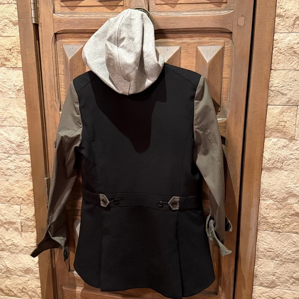 Veronica Beard army blazer with zip-in grey hoodie dickie, size 8 - Picture 7 of 12